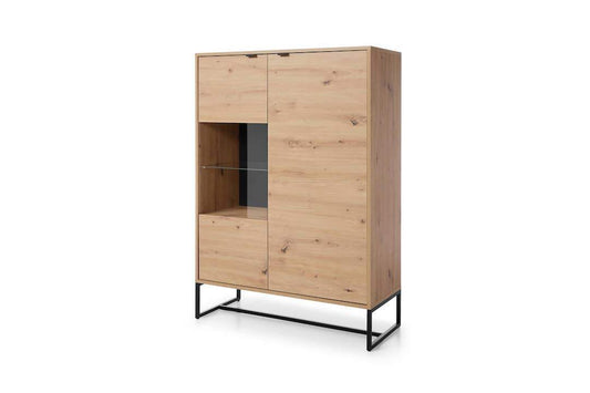 Amber Display Cabinet 93cm Oak Artisan