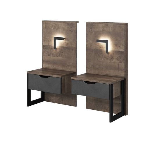 Arden Bedside Tables 52cm Oak Grande & Matera