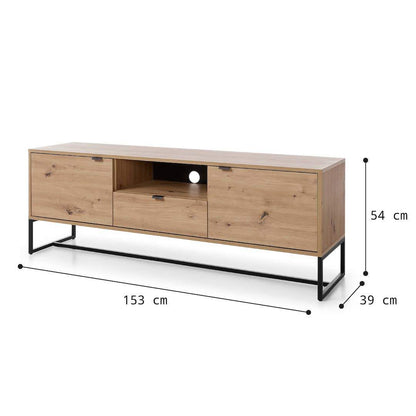 Amber TV Cabinet 153cm Oak Artisan