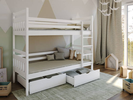 Wooden Bunk Bed Adas with Storage