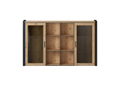 Aktiv 04 Display Cabinet. Oak Taurus & Black Matt