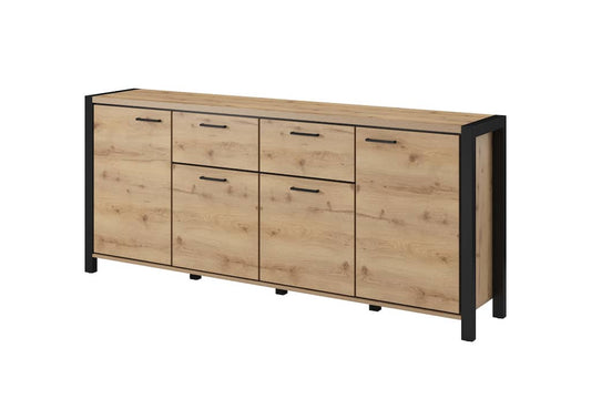 Aktiv 25 Sideboard Cabinet 213cm Oak Taurus & Black Matt