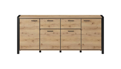 Aktiv 25 Sideboard Cabinet 213cm Oak Taurus & Black Matt