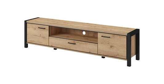Aktiv 40 TV Cabinet 210cm Oak Taurus & Black Matt