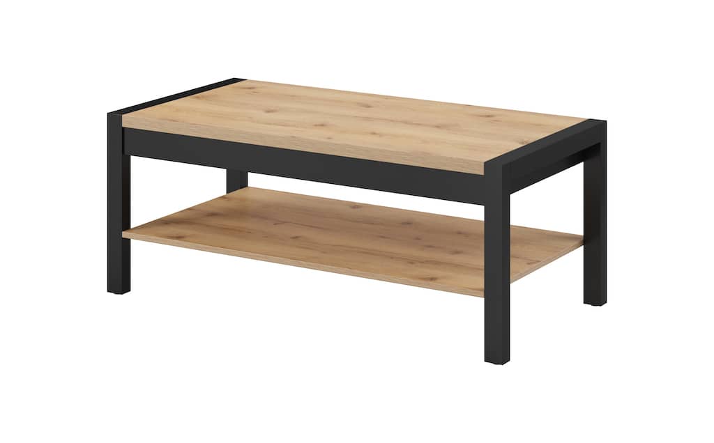 Aktiv 99 Coffee Table 120cm Oak Taurus & Black Matt