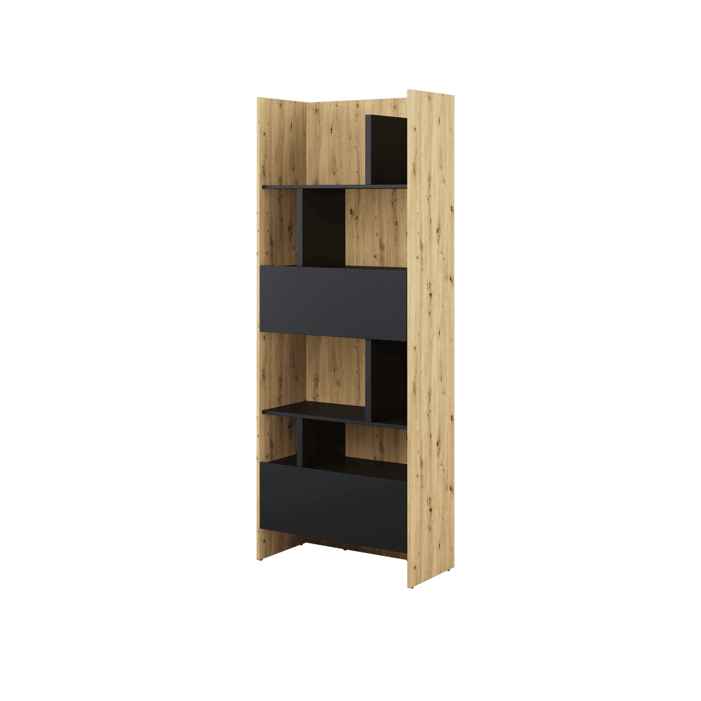 Bed Concept BC-22 Bookcase 84cm [Oak] - Front Image 2