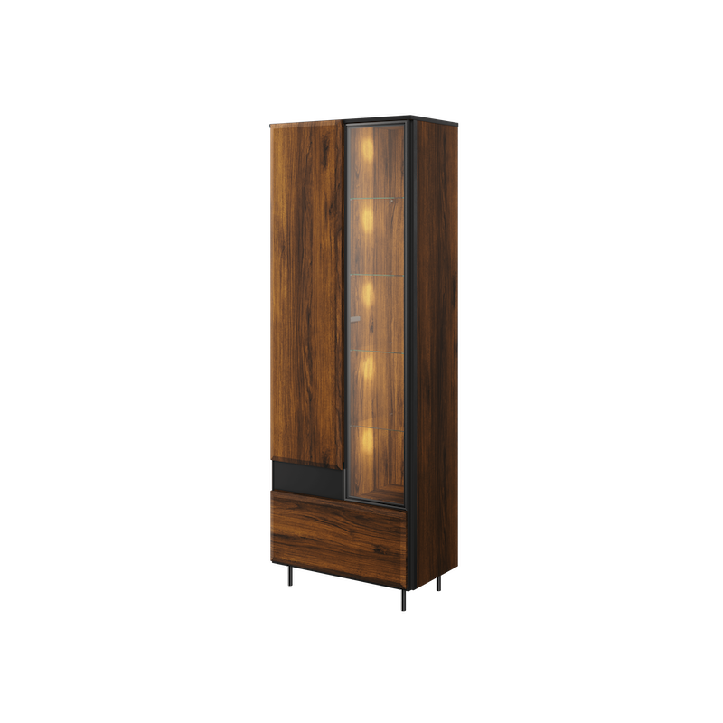 Borga BG-02 Tall Display Cabinet oak catania