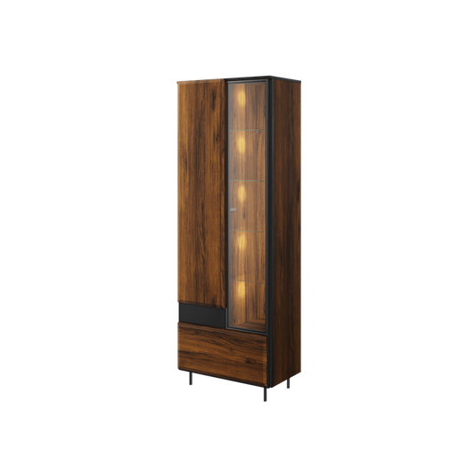 Borga BG-02 Tall Display Cabinet oak catania