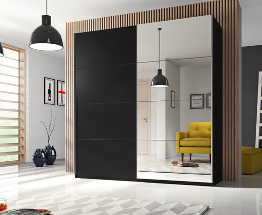 Beta Sliding Door Wardrobe black 