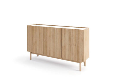 Boho Sideboard Cabinet 144cm Oak Riviera & White
