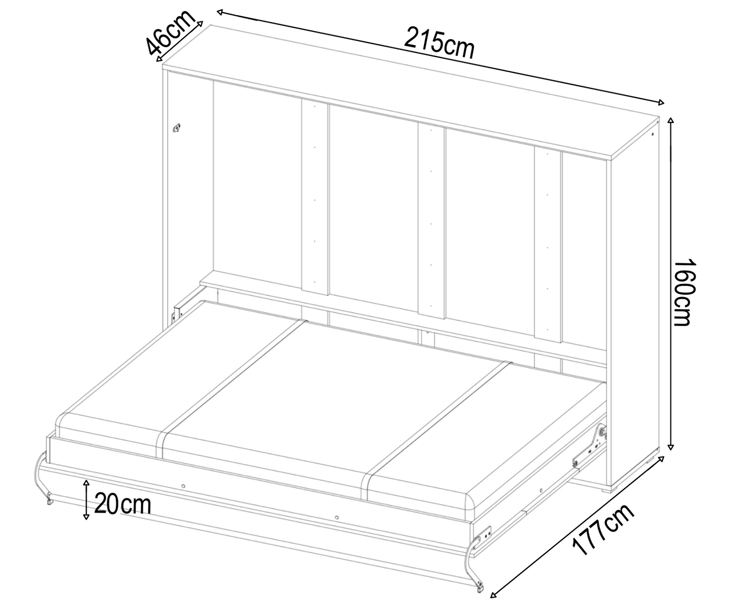 CP-04 Horizontal Wall Bed Concept 140cm