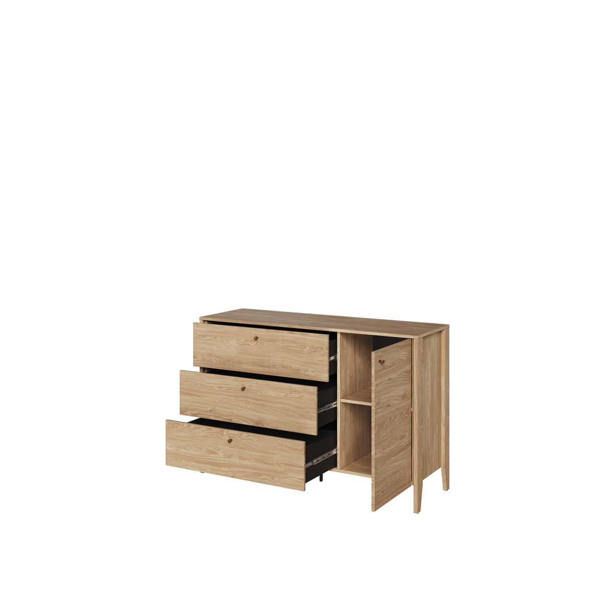 Cozy Chest Of Drawers 136cm Oiled Oak