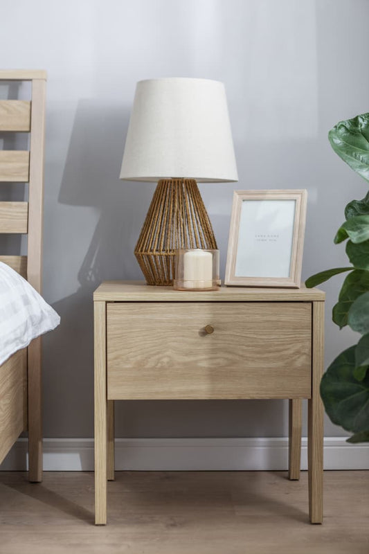 Cozy Bedside Table 45cm Oiled Oak