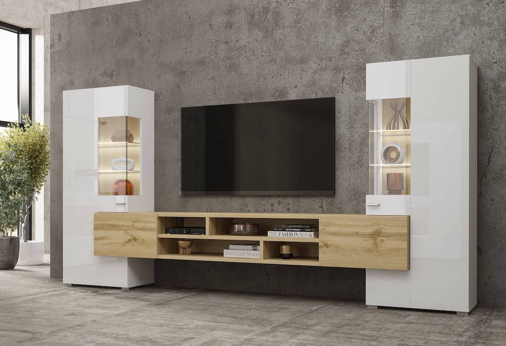 Coby 10 Entertainment Unit black oak monastery white