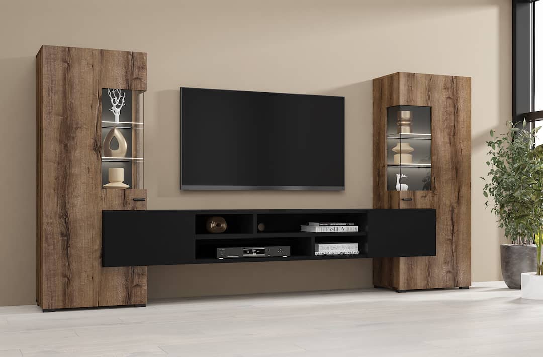 Coby 10 Entertainment Unit black oak monastery white