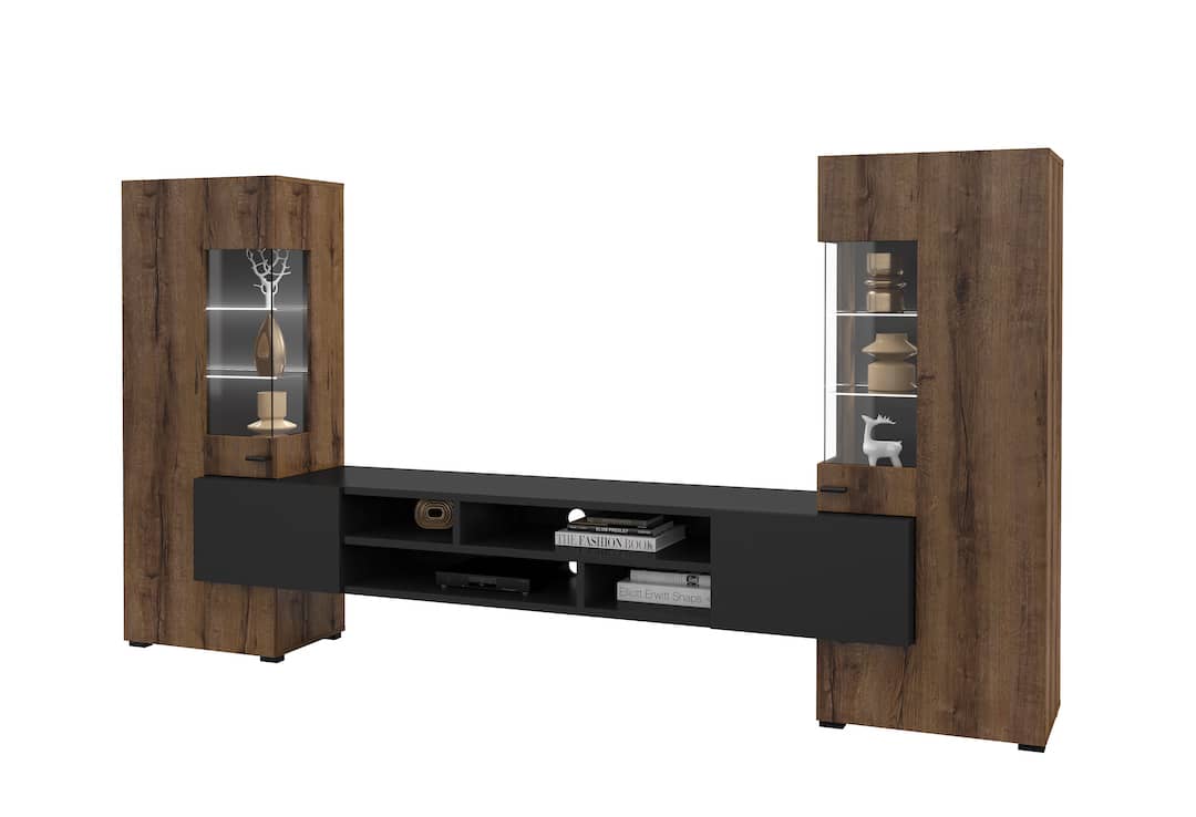 Coby 10 Entertainment Unit black oak monastery white