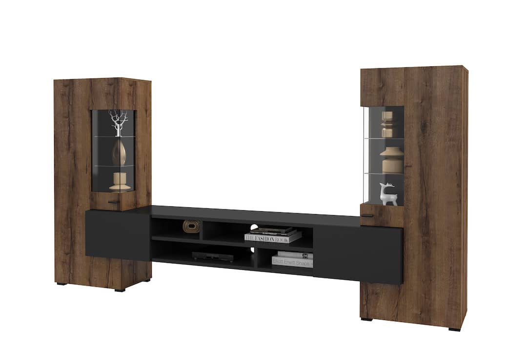 Coby 10 Entertainment Unit black oak monastery white