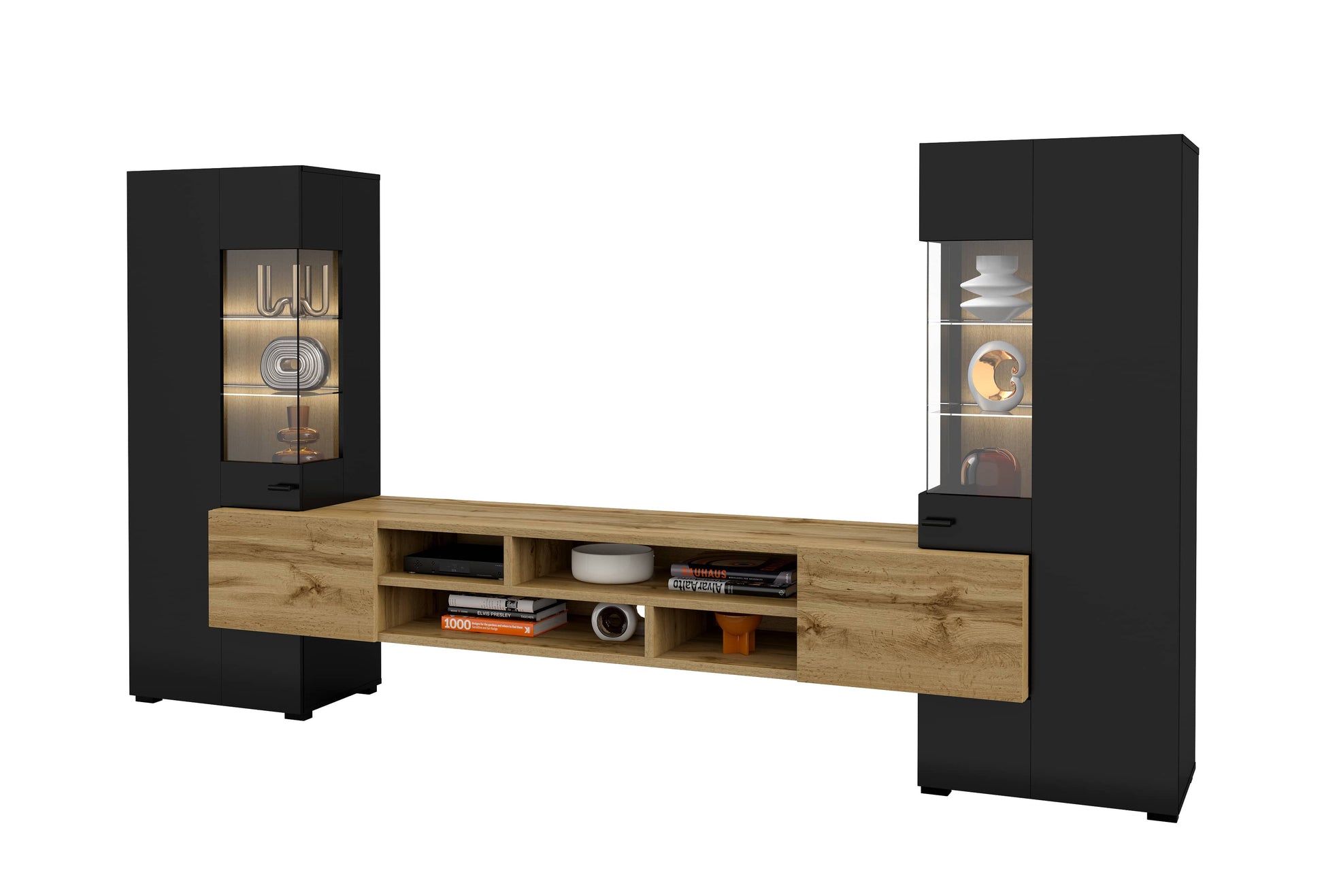 Coby 10 Entertainment Unit black oak monastery white