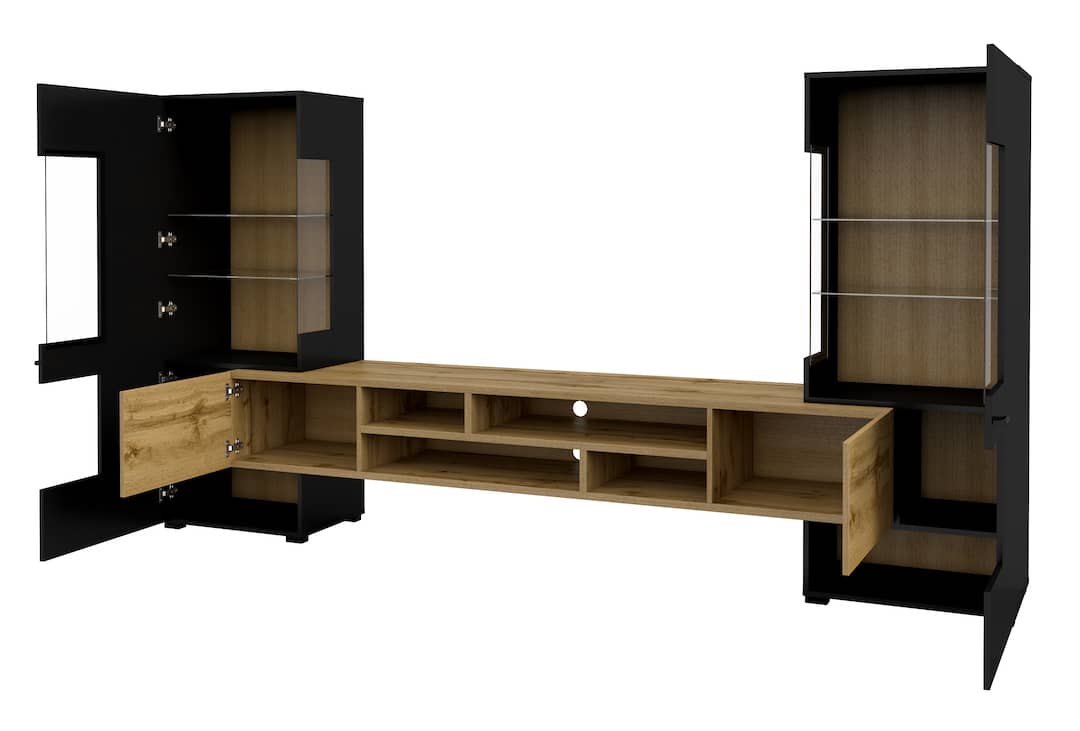 Coby 10 Entertainment Unit black oak monastery white