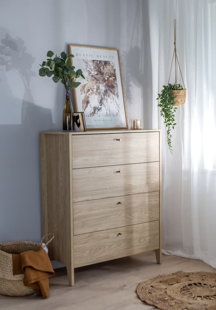Cozy Chest Of Drawers 92cm Oiled Oak