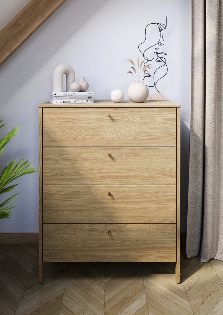 Cozy Chest Of Drawers 92cm Oiled Oak