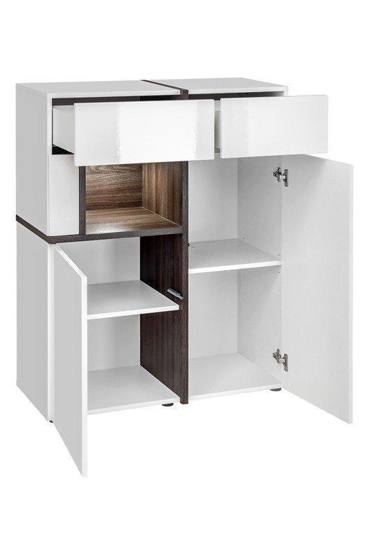 Cross Display Cabinet White Gloss White Matt