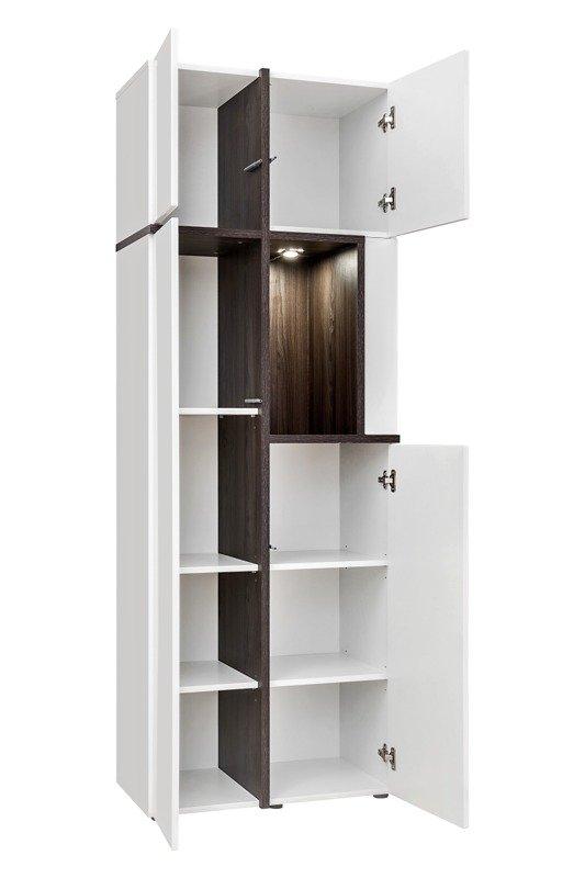 Cross Tall Display Cabinet white gloss