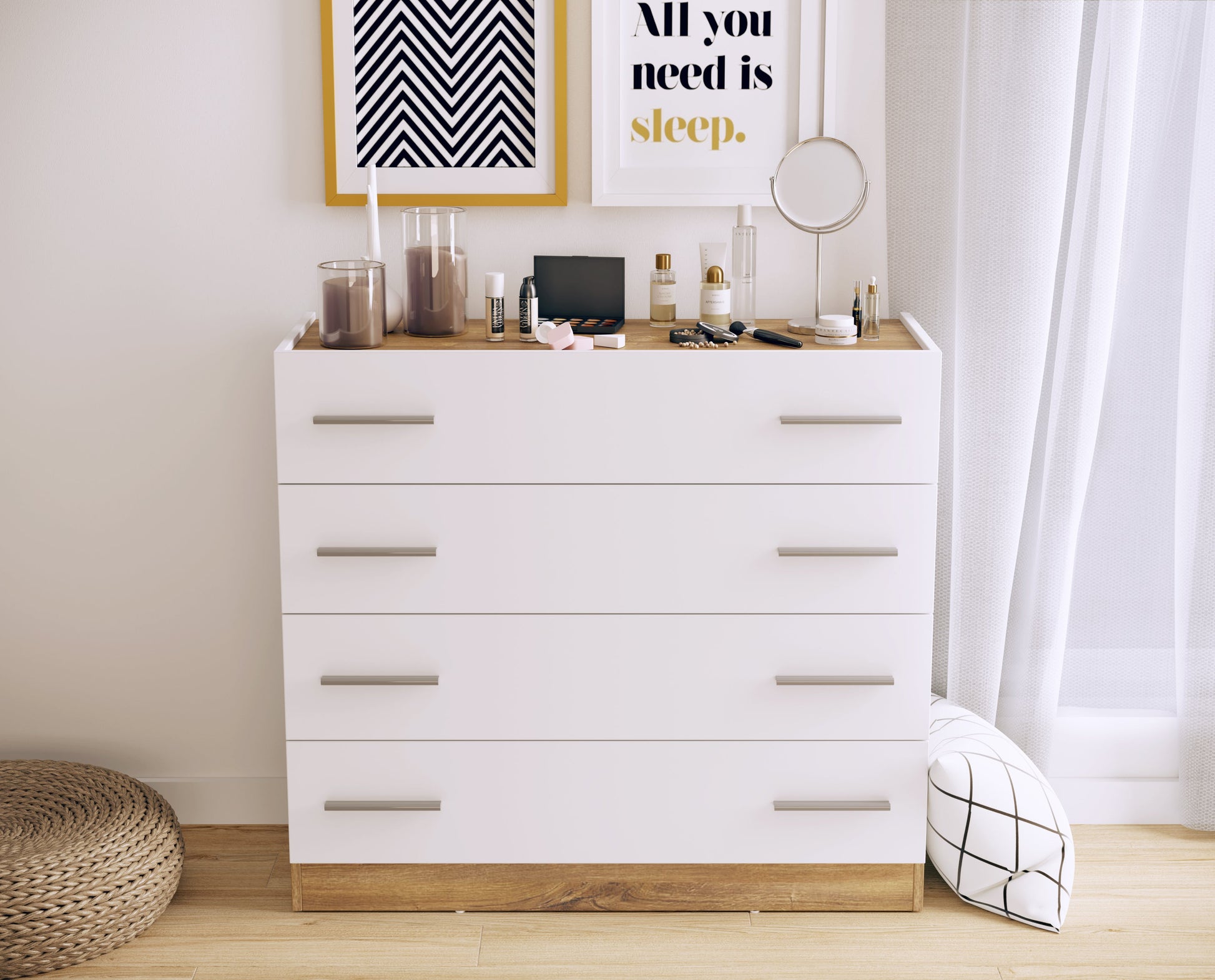 Dentro DT-04 Chest of Drawers white Matt