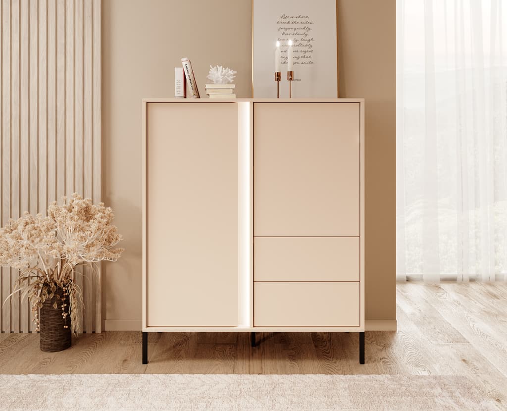 Dast Highboard Cabinet 104cm Beige