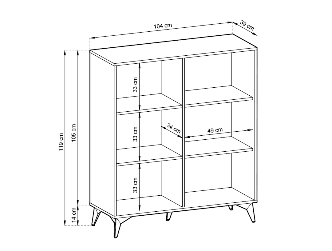 Diamond Highboard Cabinet