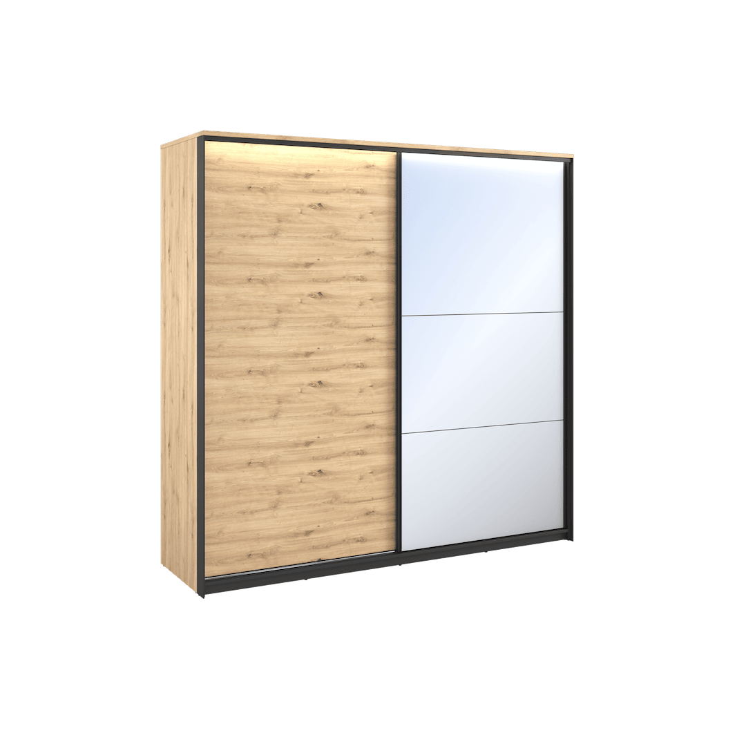 Quant QS-01 Sliding Door Wardrobe 220cm oak artisan 