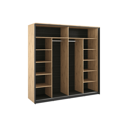 Quant QS-01 Sliding Door Wardrobe 220cm oak artisan 