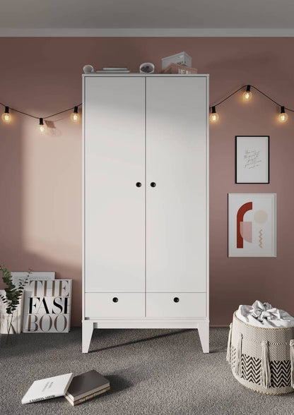 Femii FE-01 Hinged Wardrobe 92cm White Matt