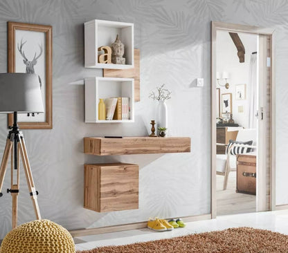 Easy III Hallway Set Oak Wotan & White Matt
