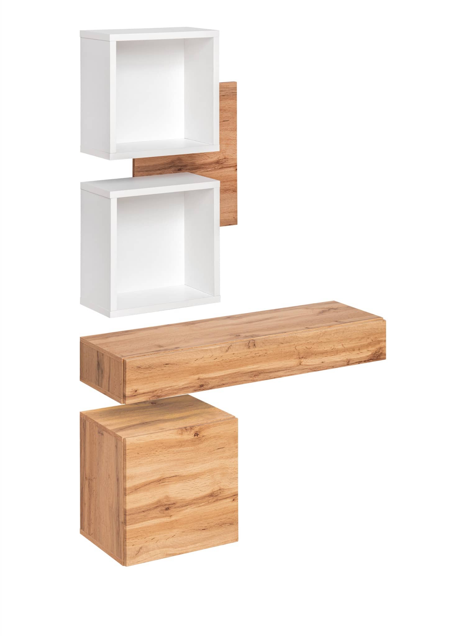 Easy III Hallway Set Oak Wotan & White Matt