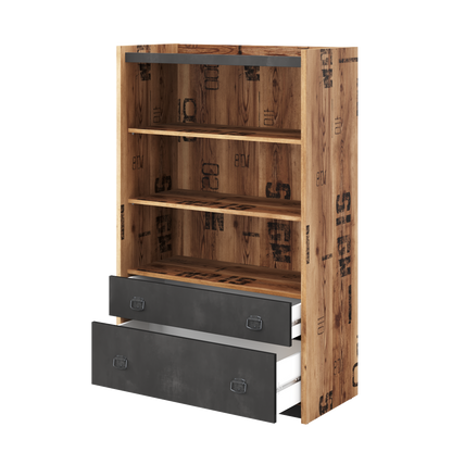 Fargo Bookcase 05 Canyon Alpine Spruce with decor