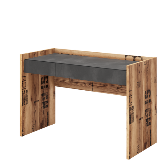Fargo Computer Desk 07 Canyon Alpine Spruce with decor