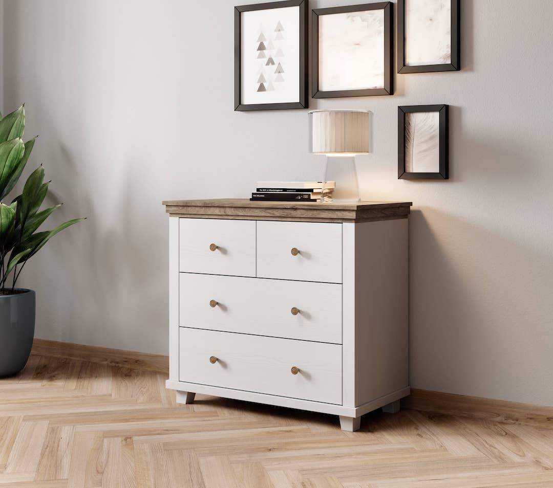 Evora 27 Chest of Drawers Abisko Ash, Oak Lefkas & Green