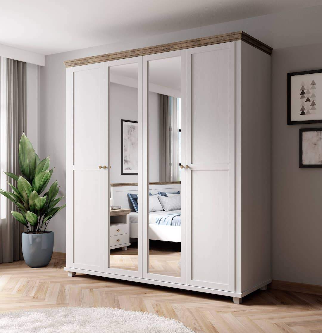 Evora 20 - 4 Door Wardrobe 200cm Abisko ash green