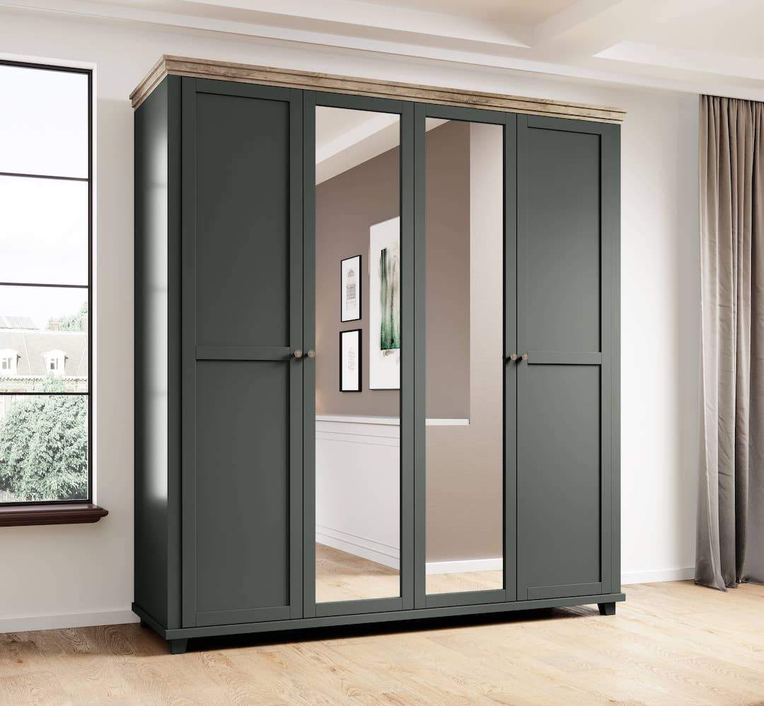 Evora 20 - 4 Door Wardrobe 200cm Abisko ash green