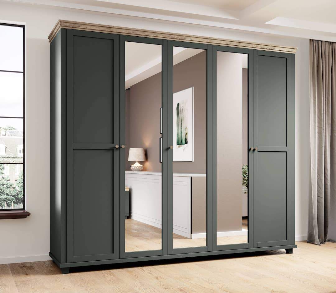 Evora 21 - 5 Door Wardrobe 246cm Abisko Ash & Oak Lefkas