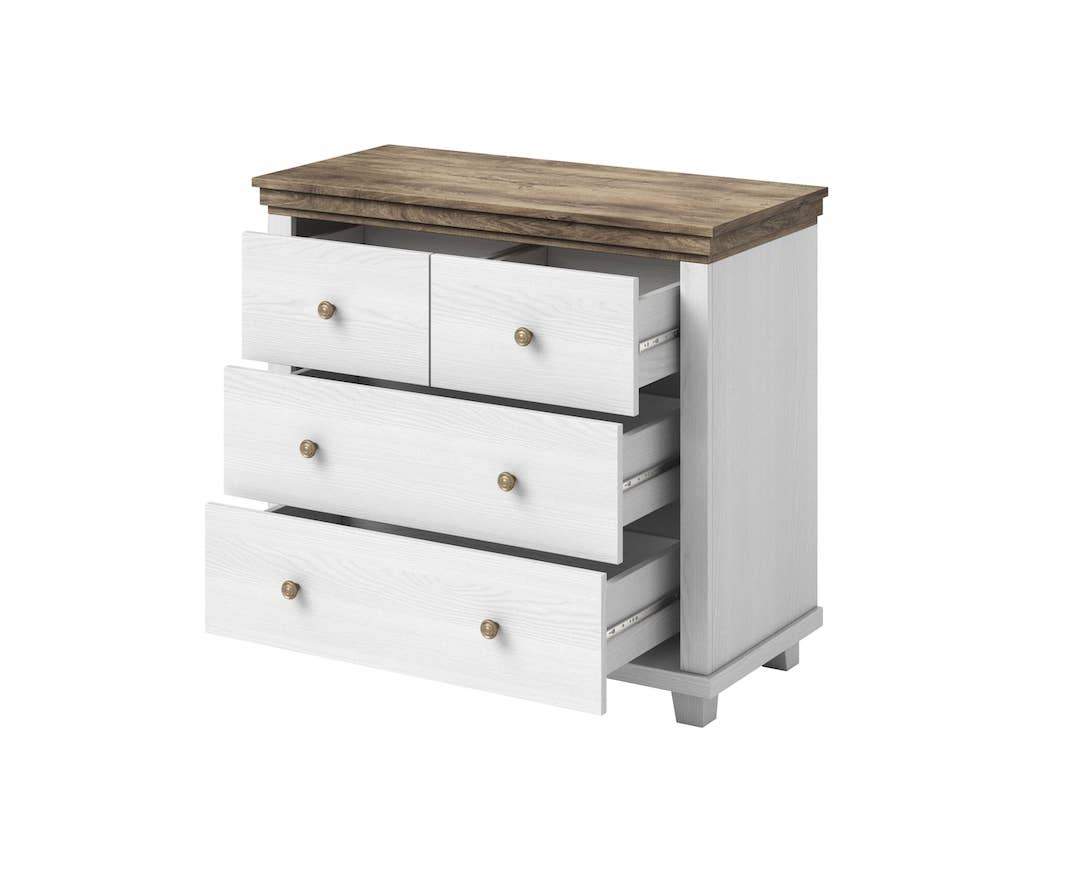 Evora 27 Chest of Drawers Abisko Ash, Oak Lefkas & Green