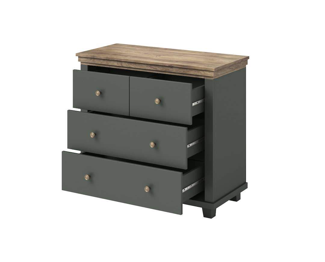 Evora 27 Chest of Drawers Abisko Ash, Oak Lefkas & Green