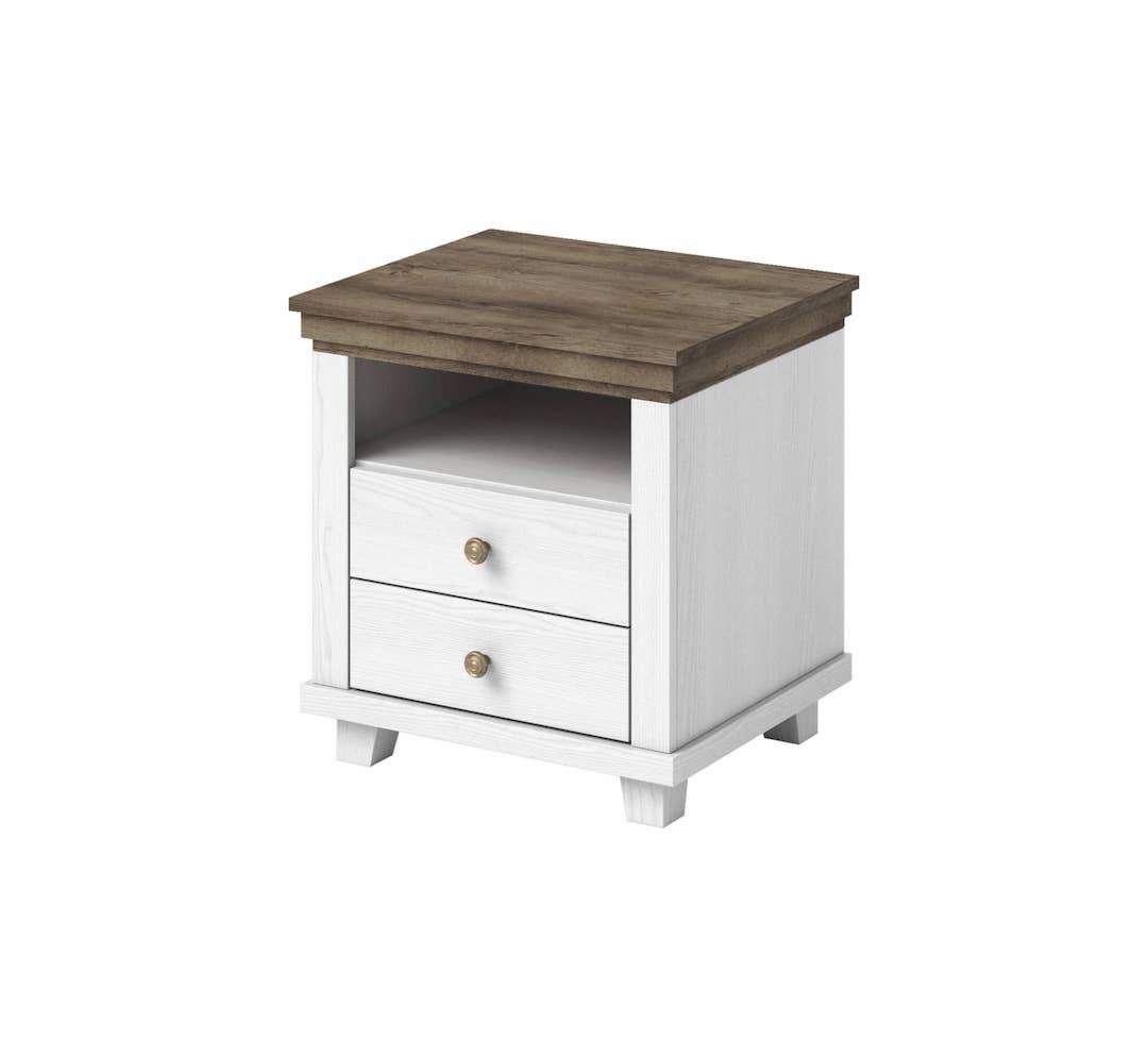 Evora 22 Bedside Table Abisko Ash, Oak Lefkas & Green