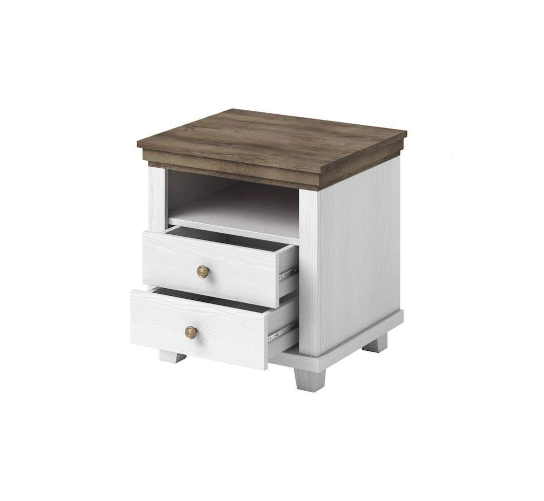 Evora 22 Bedside Table Abisko Ash, Oak Lefkas & Green