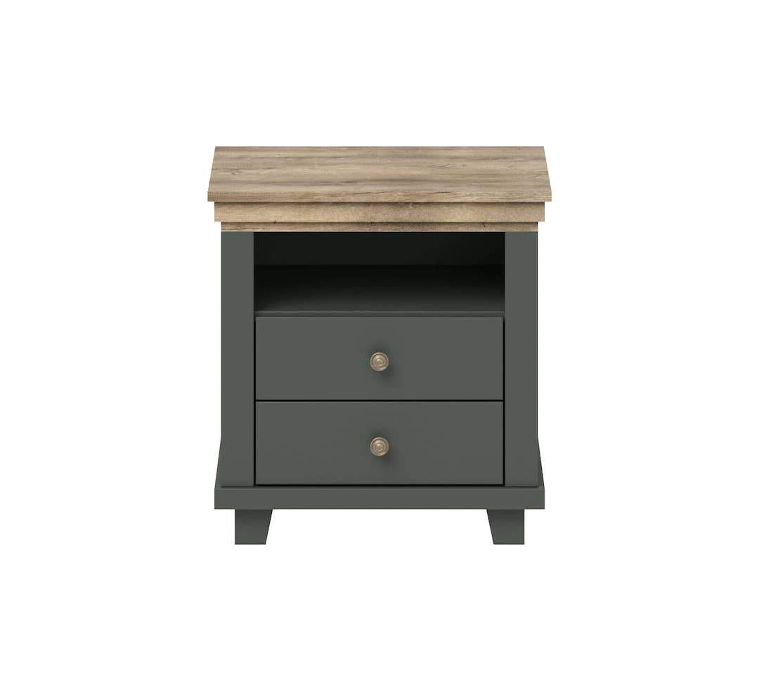 Evora 22 Bedside Table Abisko Ash, Oak Lefkas & Green