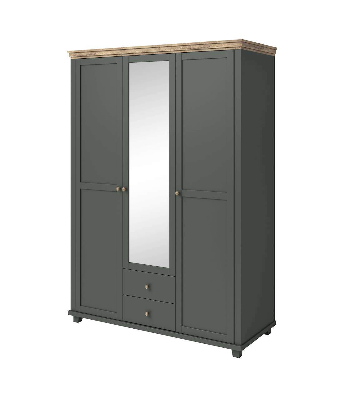 Evora 19 - 3 Door Wardrobe 154cm Abisko Ash Green