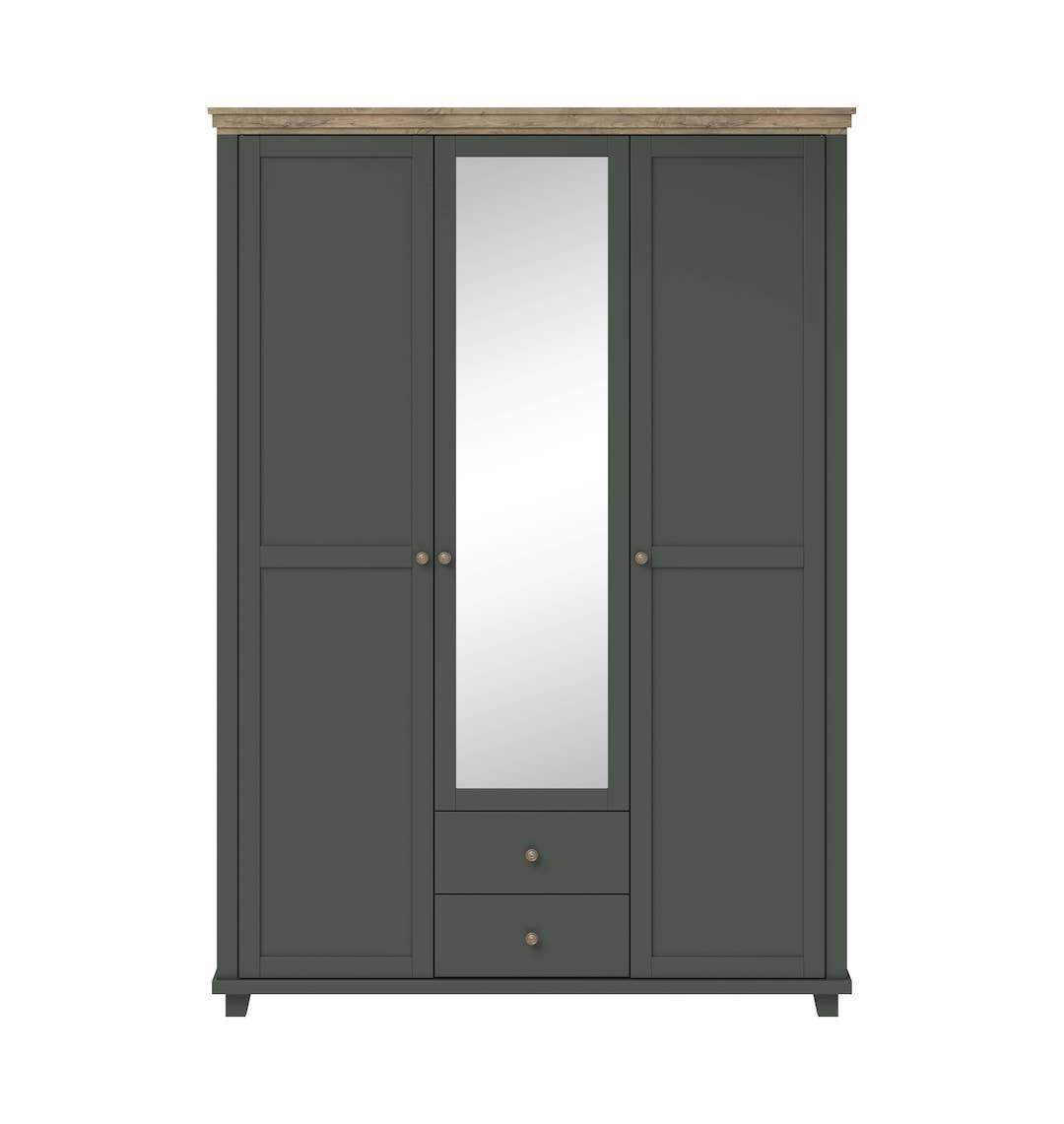 Evora 19 - 3 Door Wardrobe 154cm Abisko Ash Green