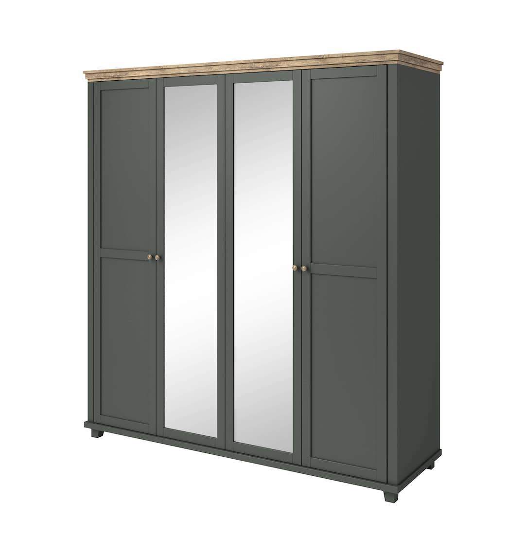 Evora 20 - 4 Door Wardrobe 200cm Abisko ash green