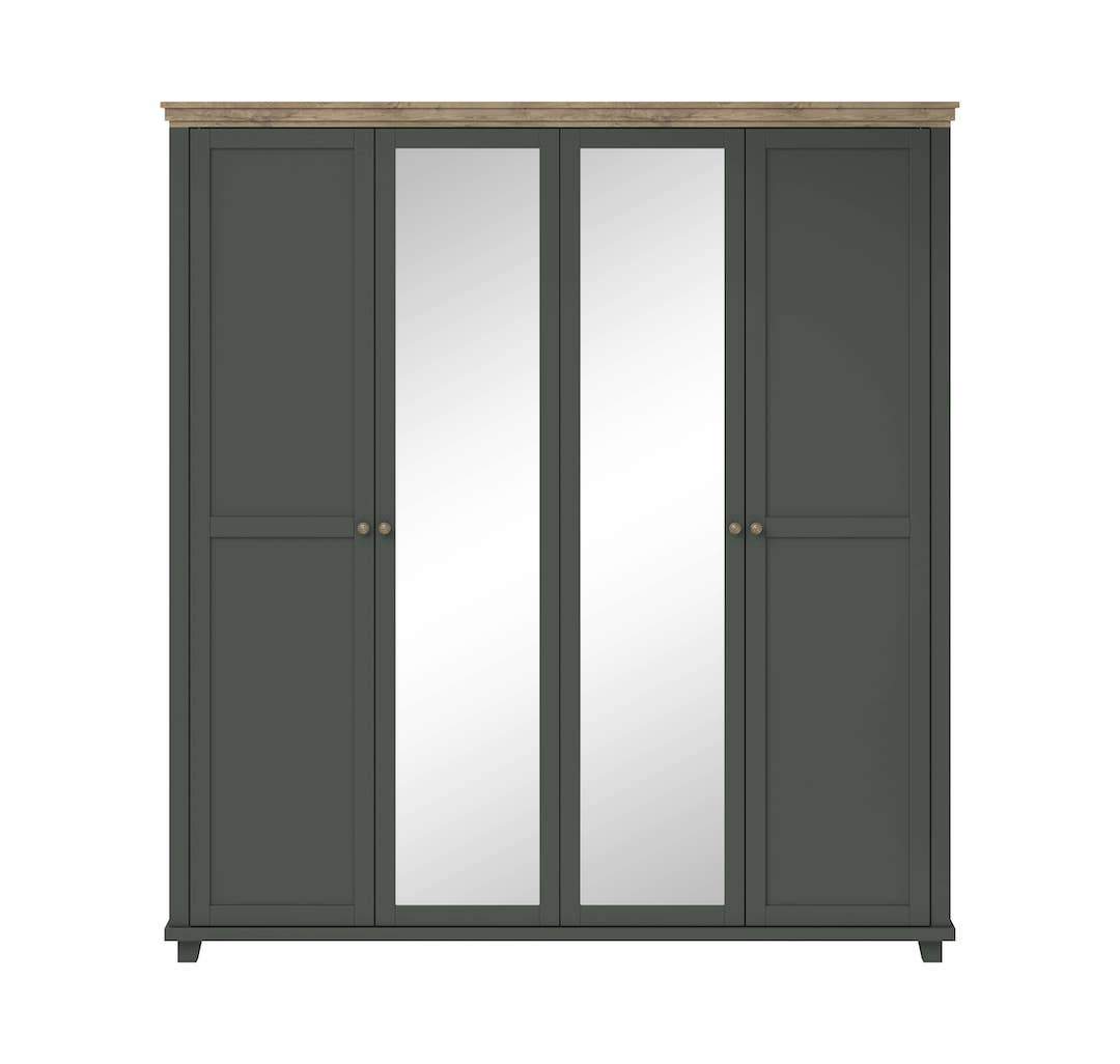 Evora 20 - 4 Door Wardrobe 200cm Abisko ash green